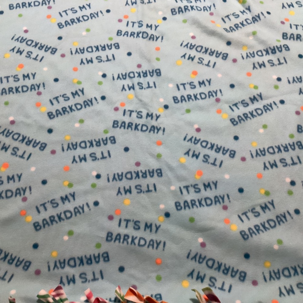 Handmade fleece tie blanket  - Size 40”x 51”  ITS MY BARKDAY